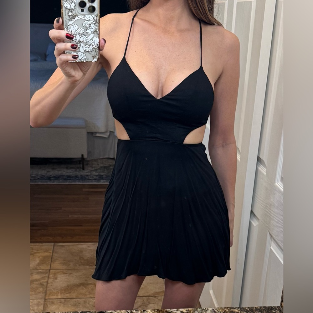 Black strappy dress